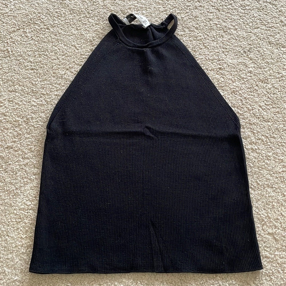 ZARA black knit tank size Large